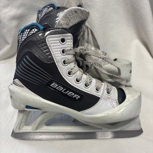 Junior Size 1 Bauer Reactor 2000 Ice Hockey Goalie Skates