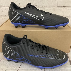 Nike DJ5963-040 Vapor 15 Club FG/MG Soccer Cleats Black Chrome Royal Blue US 4.5