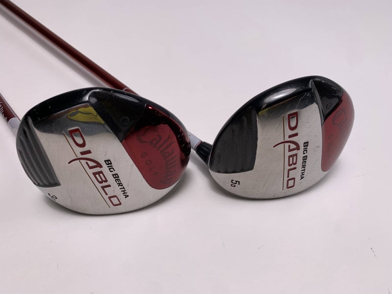 Callaway Diablo Edge 3 & 5 Fairway Wood Set 15* 18* 55g Senior Graphite Mens RH