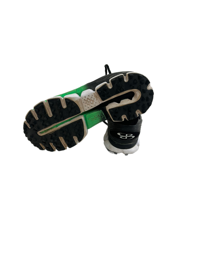 Used BoomBah Jr 6 Black and Green Baseball Turf Shoes 11692-S000133146