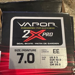 Senior Used Bauer Vapor 2X Pro Hockey Goalie Skates Extra Wide Width Size 7