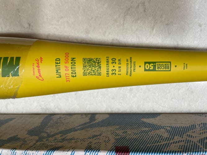 2025 Combat Spec A1 BBCOR Certified Bat (-3) Alloy 30 oz 33" (New)