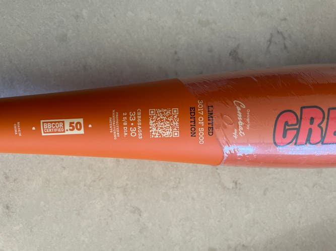 2025 Combat Spec A1 BBCOR Certified Bat (-3) Alloy 30 oz 33" (New)