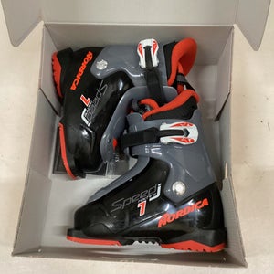 Used Nordica SPEED MACHINE Boys DH Ski Boot Black 175 MP - Y11 11725-S000476556