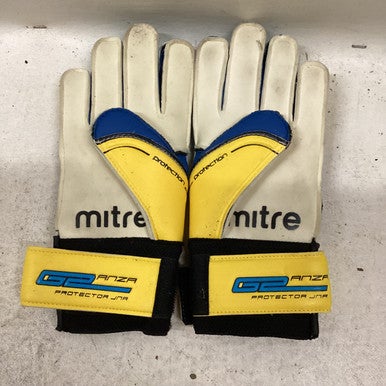 Used Mitre G2 ANZA Soccer Goalie Gloves Yellow 4 11725-S000479791