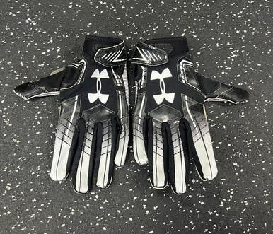Used Under Armour F6 FB Gloves Black Youth 11849-S000026218