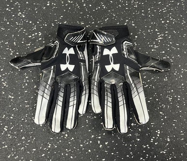 Used Under Armour F6 FB Gloves Black Youth 11849-S000026218