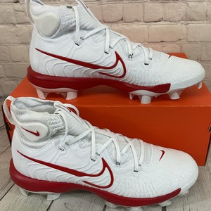 Nike DJ6519-104 Alpha Huarache NXT MCS Baseball Cleats White Red US 13 W 14.5