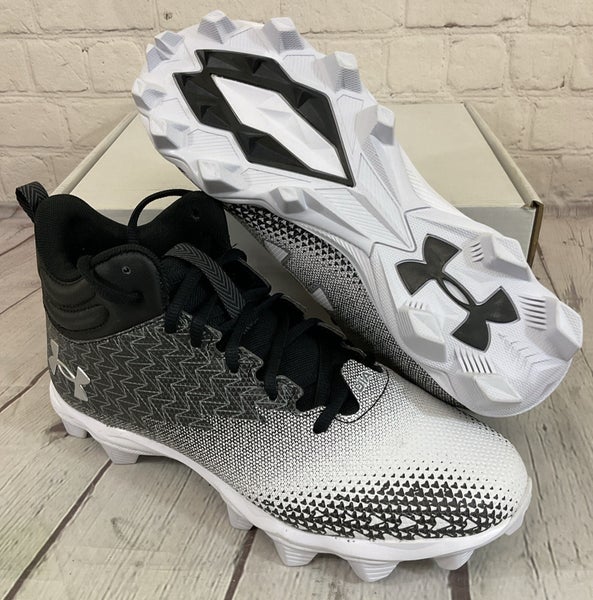 Under Armour 3026339-001 Spotlight FRAN 3 RM Football Cleats Black White US 6.5