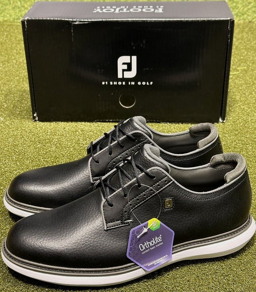 NEW FootJoy 2024 Traditions Leather Golf Shoes 57939 Black/White - Choose Size