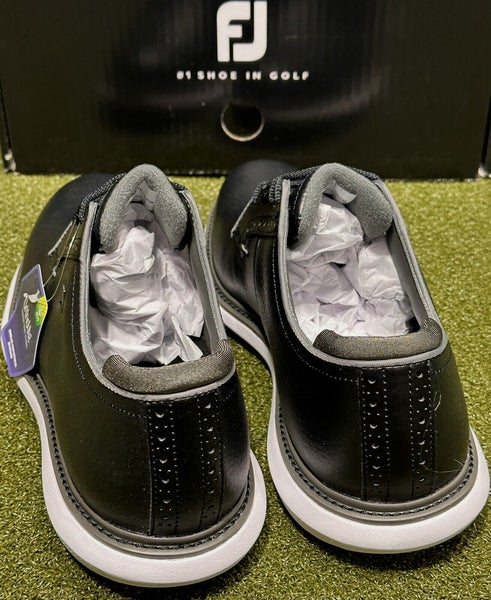 NEW FootJoy 2024 Traditions Leather Golf Shoes 57939 Black/White - Choose Size