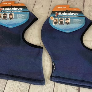 Two Seirus Youth Printed Balaclavas Sky Purple Breathable Four Way Stretch