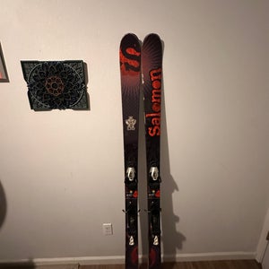Unisex 2010 Salomon 185 cm All Mountain Lord Skis With Bindings Max Din 10 (Used)