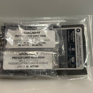 New Bauer Pro Clip Visor Clips & Hardware - Size Large