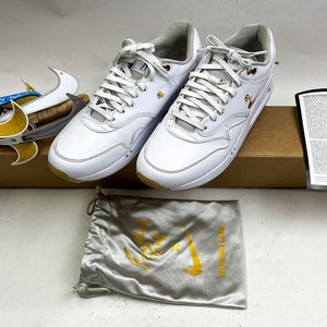 New Nike Air Max 1 '86 OG White/Gold Golf Shoes Mens Size US 11