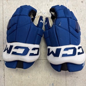 NHL AHL Leafs / Marlies CCM Pro Model Gloves 14" Pro Stock (Used) Villeneuve