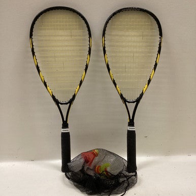 Used SPEEDMINTON 2PC RACQUET SET Adult Badminton Racquet Yellow Unknown 11725-S000474871