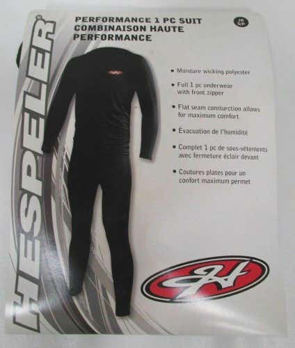 3 total - HESPELER Men`s Performance One Piece Suit Black (Senior Medium)