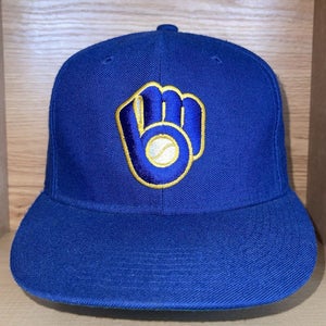 Vintage Milwaukee Brewers Hat New Era 7 1/8 Fitted 5950 Diamond Pro Wool MLB Cap