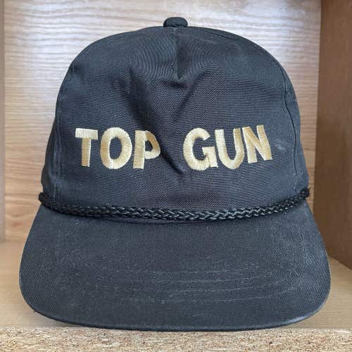 Vintage Top Gun Snapback Hat Cap Embroidered Movie Promo 1980s Rare