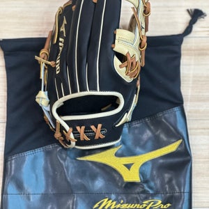 (New)Black Adult Mizuno Pro Select Right Hand Throw Baseball Glove 11.75"