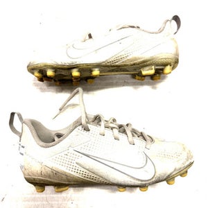Used Nike LAX Cleats Boys White Junior 02.5 11860-S000288506