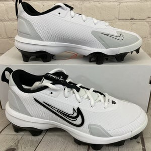 Nike FB6340-100 Force Trout 9 PRO MCS BG Baseball Cleats White Black US 5.5Y
