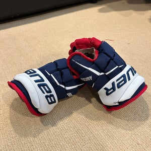 Bauer Ultrasonic Gloves in UConn colors (size 12)