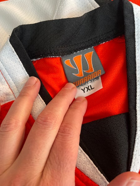 Youth XL Hockey Jersey white and orange used great condition