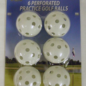 On Course Perforated Practice Golf Balls (6pk) Plastic Golf Ball NEW