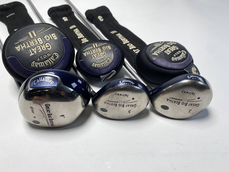 Callaway Great Big Bertha II Wood Set DR 3 5 | 9* 15* 18* System 60 Reg RH HC