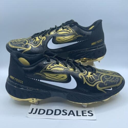 Nike Alpha Huarache Elite 3 Low Premium Black Gold Baseball  display picture 2