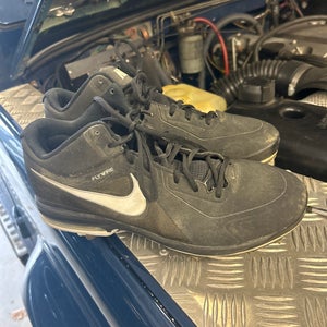 Black Men's Size M 10.5 (W 11.5) Adult Nike High Top Metal (Used)
