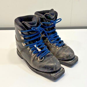 Merrell Padded Black Leather 3-Pin 75mm Telemark Ski Boots US Men's 10.5
