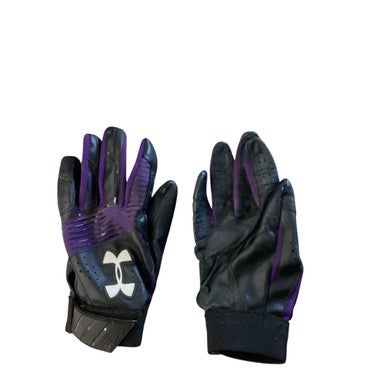 Used Under Armour BB/SB Batting Gloves Black SM 11760-S000073735