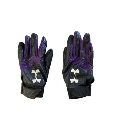 Used Under Armour BB/SB Batting Gloves Black SM 11760-S000073735