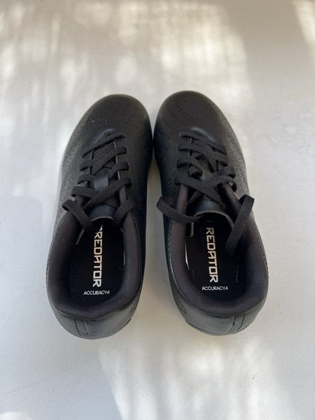 Adidas Predator Accuracy.4 Turf Soccer Shoes Youth 2.5 Triple Black Lace Up