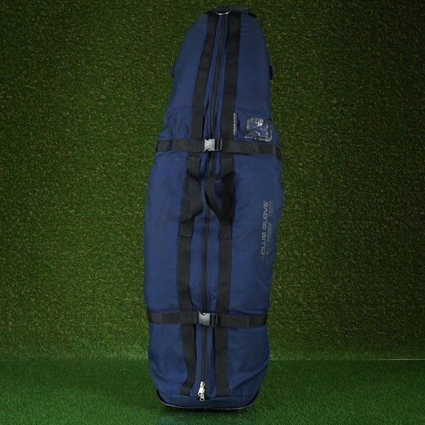 THE CLUB GLOVE USA BURST PROOF WITH WHEELS ROLLING GOLF TRAVEL BAG, BLUE ~ L@@K!