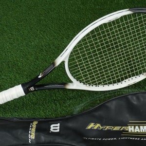 WILSON HAMMER 6.2 PWS TENNIS RACKET WHITE W/ HYPER HAMMER CASE, #2 4 1/4 GRIP