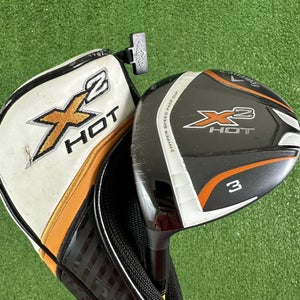 Callaway X2 Hot Fairway 3 Wood Senior Flex Graphite Design Tour AD MT 6SR Left