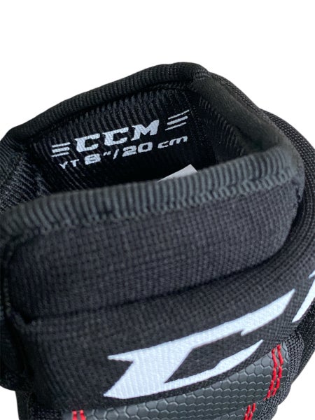 CCM Edge Youth Hockey Gloves 8 Inch Black/Red - NEW