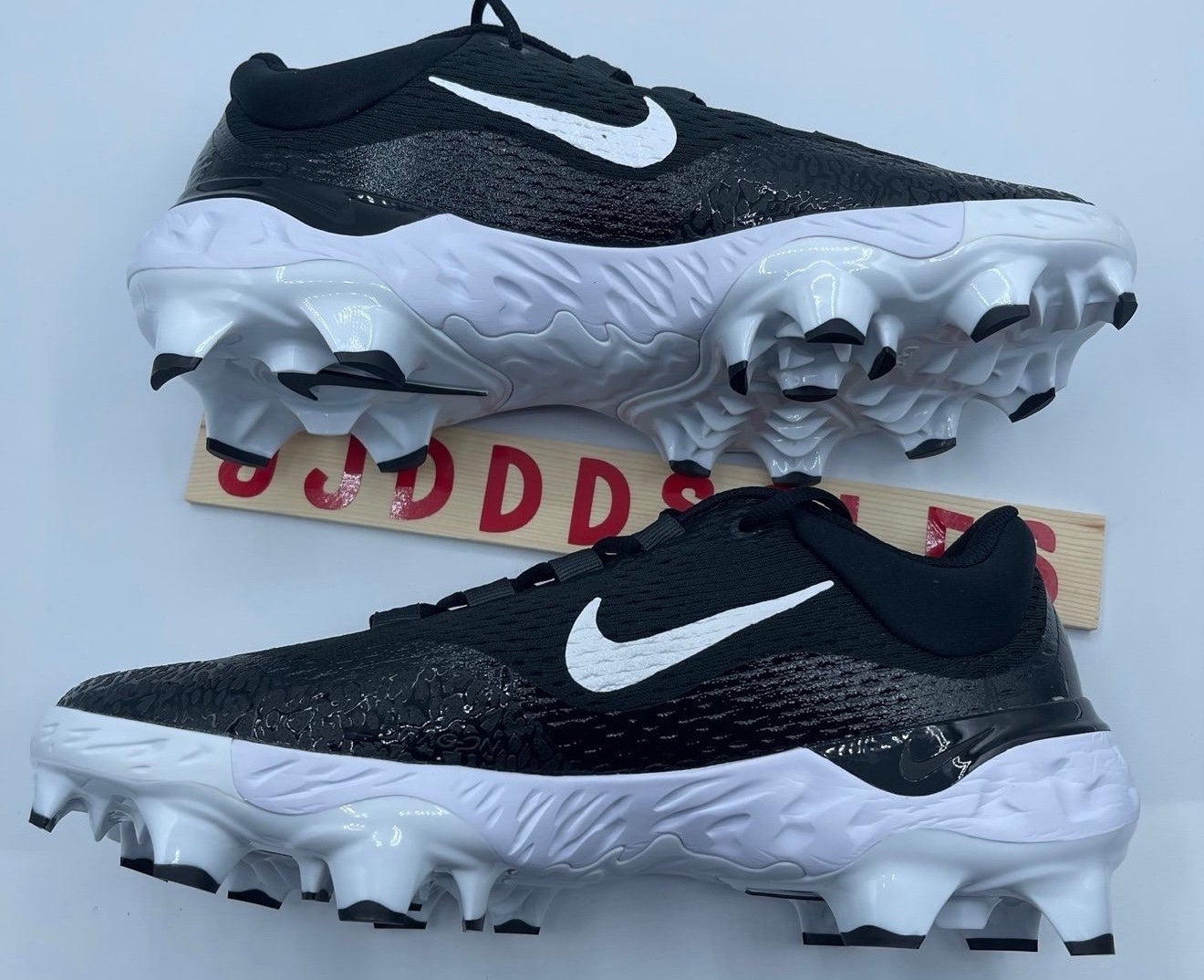 Nike Alpha Huarache Elite 4 MCS Baseball Cleat Black White 