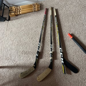 3 Broken Ccm Tacks Sticks