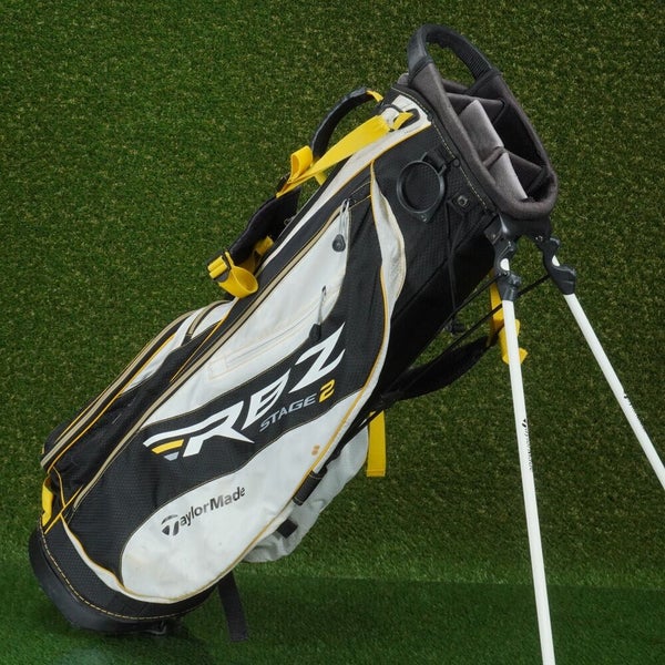 TAYLORMADE RBZ STAGE 2 STAND BAG 5-WAY DIVIDERS GOLF BAG WHITE YELLOW BLACK