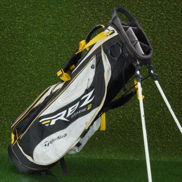 TAYLORMADE RBZ STAGE 2 STAND BAG 5-WAY DIVIDERS GOLF BAG WHITE