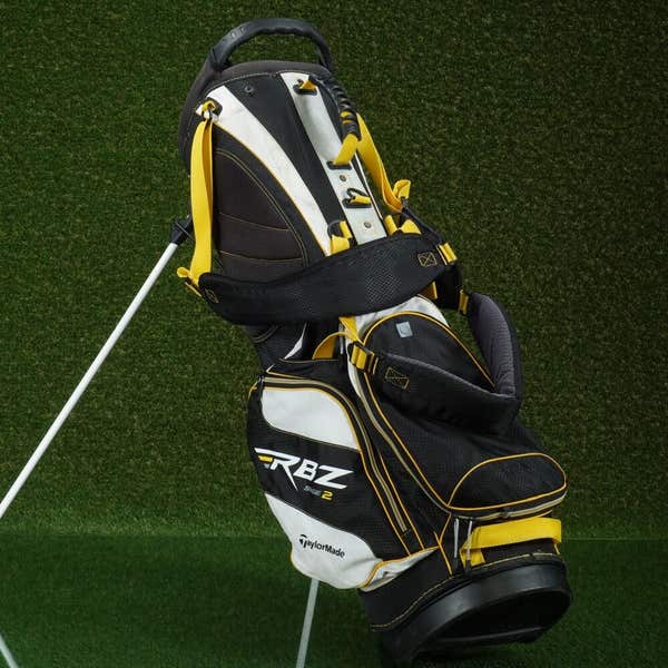 TAYLORMADE RBZ STAGE 2 STAND BAG 5-WAY DIVIDERS GOLF BAG WHITE