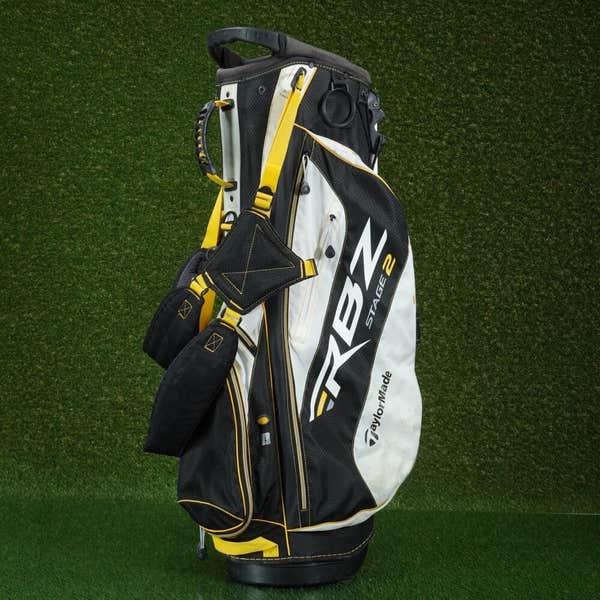 TAYLORMADE RBZ STAGE 2 STAND BAG 5-WAY DIVIDERS GOLF BAG WHITE