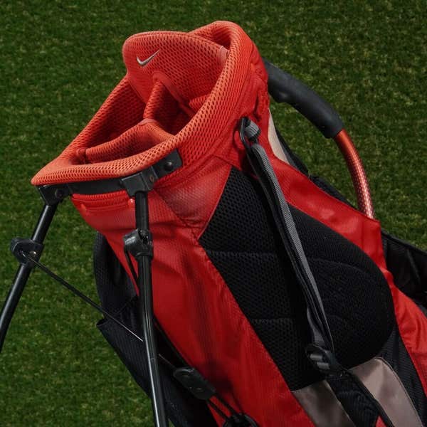 VINTAGE USED NIKE XTREME STAND BAG 4-WAY DIVIDERS GOLF BAG RED