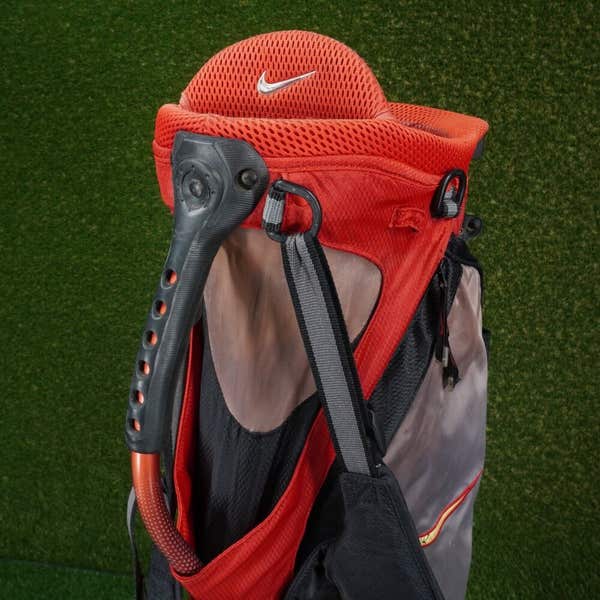 VINTAGE USED NIKE XTREME STAND BAG 4-WAY DIVIDERS GOLF BAG RED