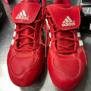 Red Men's Size M 12.5 (W 13.5) Adult Adidas Low Top Metal (Used)